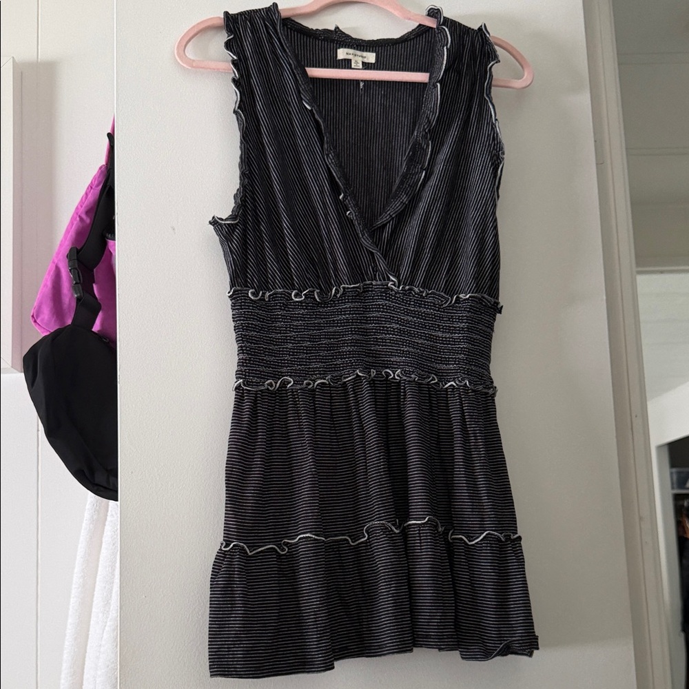 Max Studio Monochrome mini Pinstripe Dress
